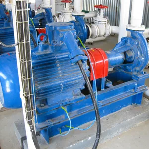 Centrifugal pump with electric motor in an industrial plant