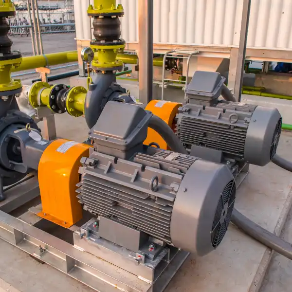 Industrial pumps with electric motors, example of real energy conversion systems limited by the second law of thermodynamics