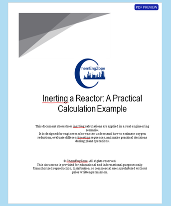Inerting process equipment reactor example calculation pdf preview